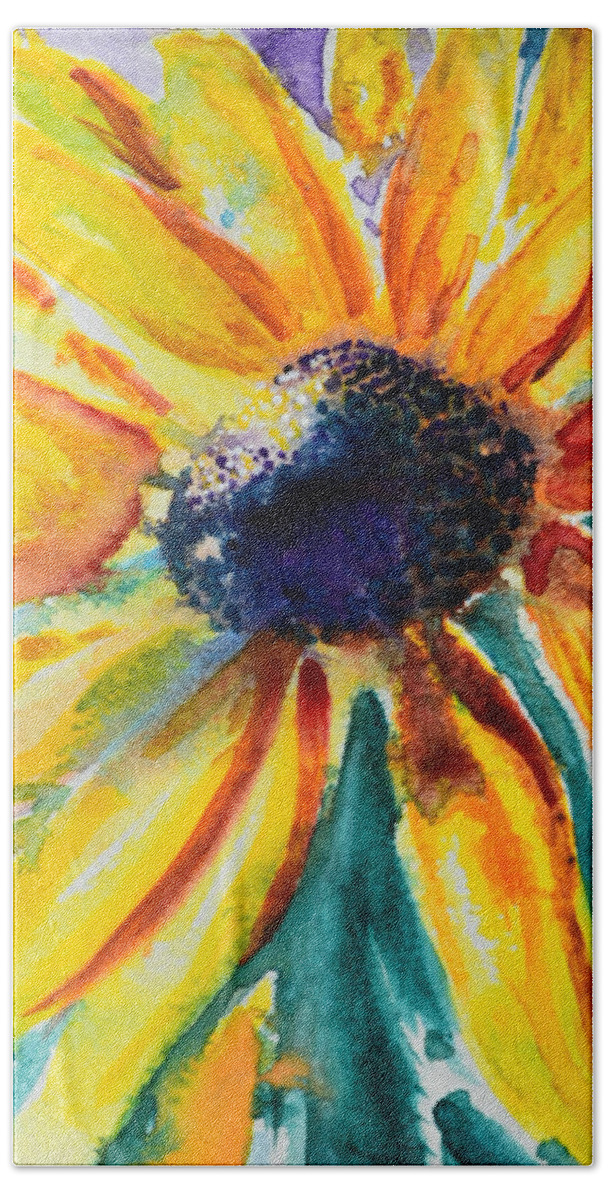 Summer Bath Towel featuring the painting Summer in Bloom by Bonny Puckett