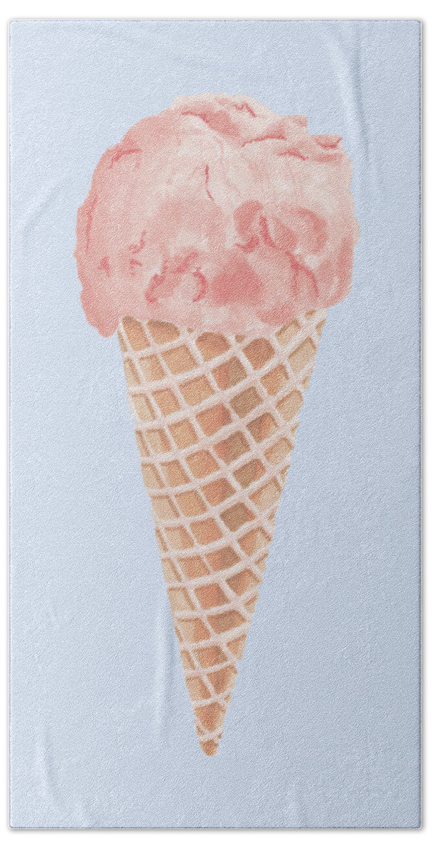 Ice Cream Hand Towel featuring the painting Summer Lovin' Ice Cream III by Ink Well