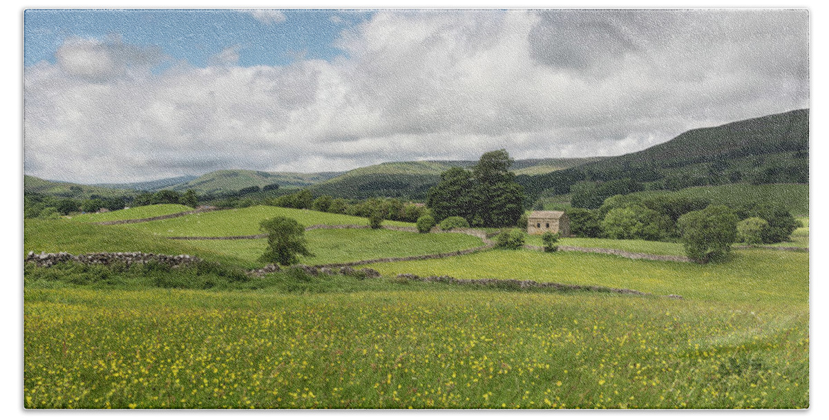 England Bath Towel featuring the photograph Summer Meadows, Yorkshire Dales,England, UK by Sarah Howard