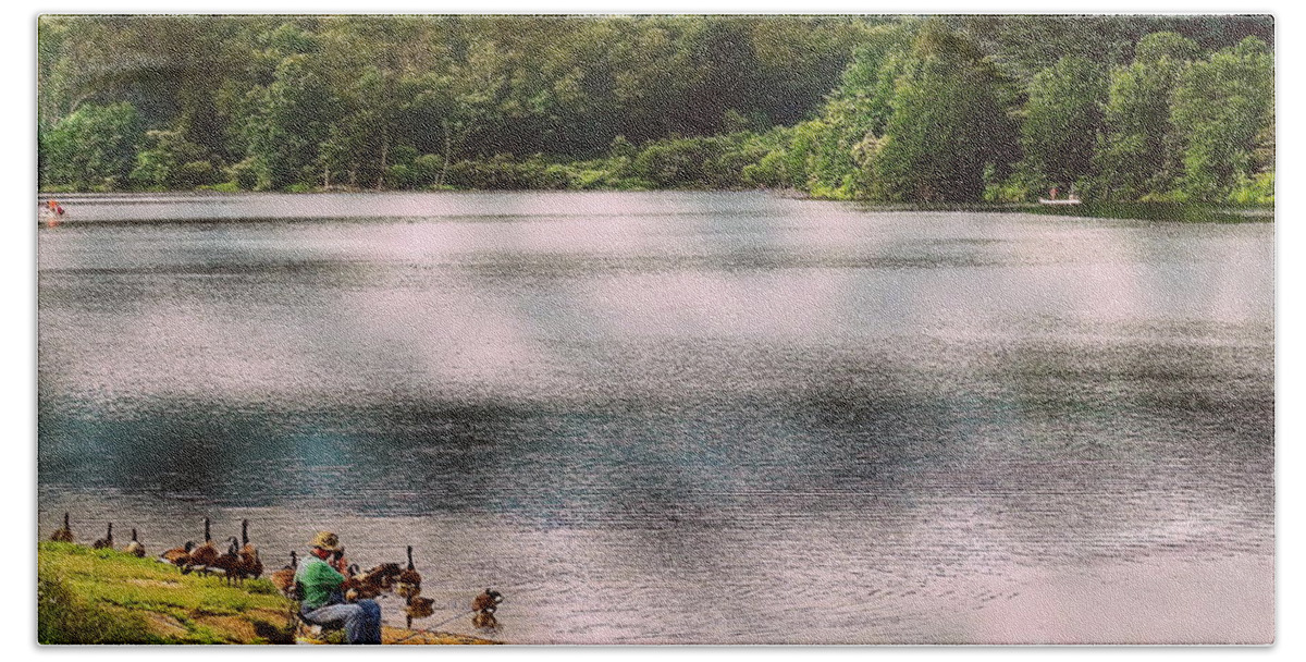 Summer Bath Towel featuring the photograph Summer Postmarked From Leaser Lake by Tami Quigley