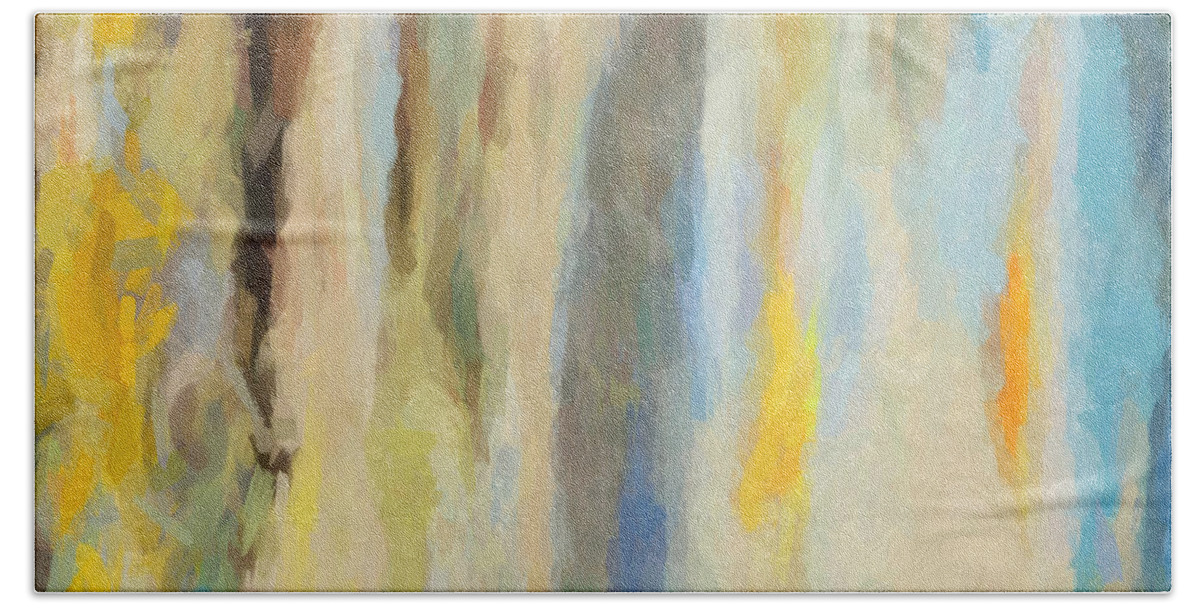 Modern Art Hand Towel featuring the painting Summer Suntrance by Trask Ferrero