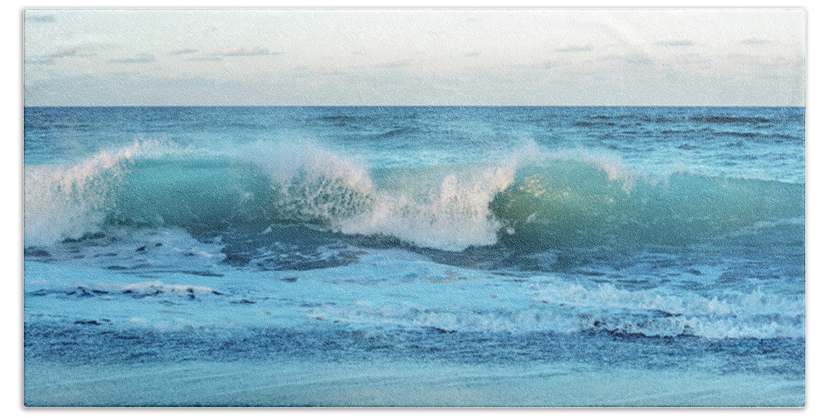 Wave Bath Towel featuring the photograph Summer Surf Ocean Wave by Laura Fasulo