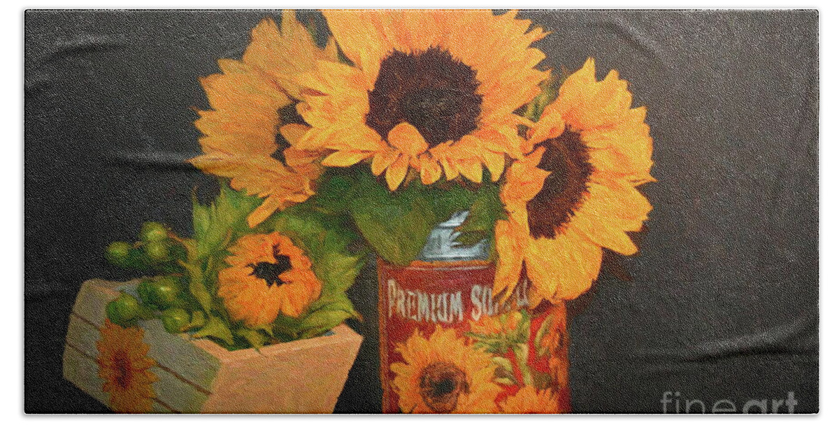 Sunflowers Hand Towel featuring the photograph Summer Texas Flower by Diana Mary Sharpton