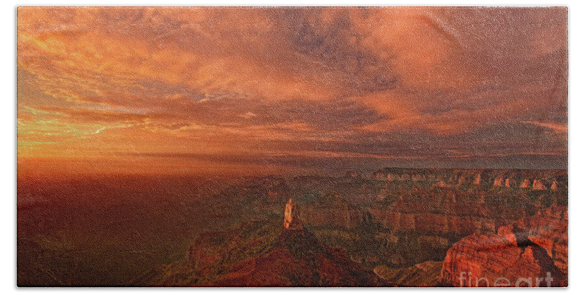 Dave Welling Bath Towel featuring the photograph Sunrise Clouds North Rim Grand Canyon National Park Arizona by Dave Welling