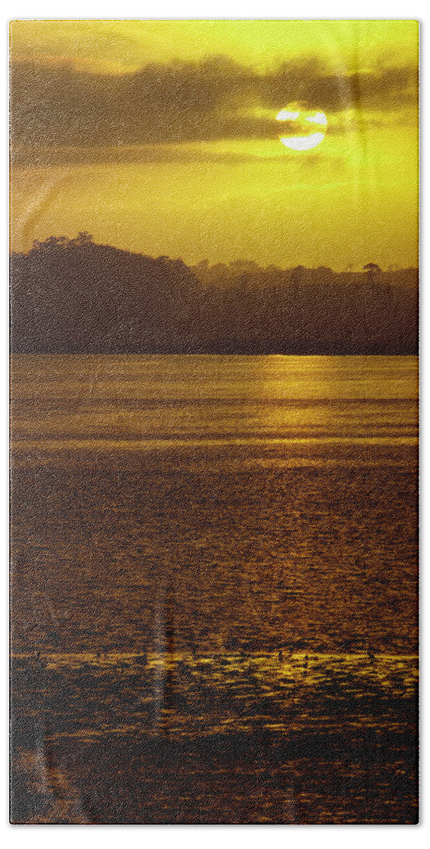 Sunrise Hand Towel featuring the photograph Sunrise in Shelly Beach - Auckland, New Zealand by Kenneth Lane Smith