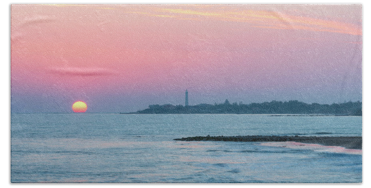 Sicily Bath Towel featuring the photograph Sunset on the sea, Sicily by Mirko Chessari