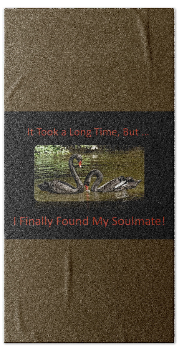 Swans Bath Towel featuring the photograph Swans Soulmates by Nancy Ayanna Wyatt