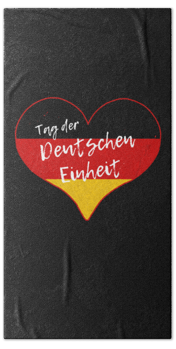 Funny Hand Towel featuring the digital art Tag der Deutschen Einheit by Flippin Sweet Gear