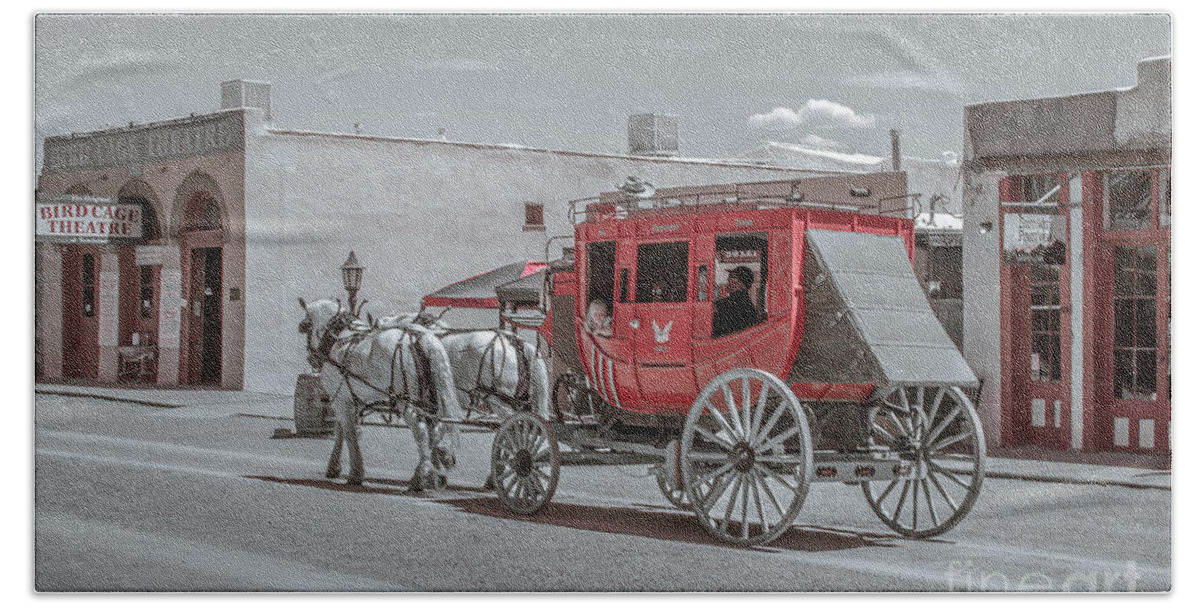 Tombstone Bath Towel featuring the photograph Taking a ride by Darrell Foster