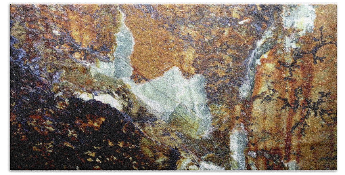 Rock Bath Towel featuring the photograph Triassic Basin Rock by Linda Bailey