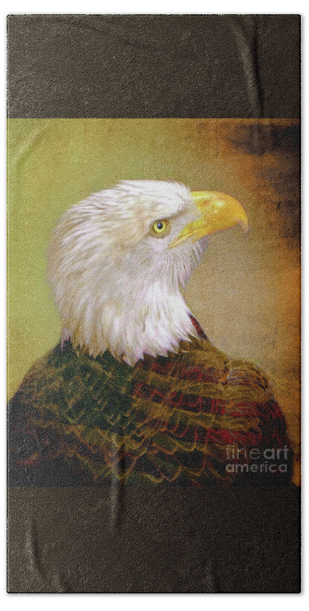 American Bath Towel featuring the photograph The American Bald Eagle by Savannah Gibbs