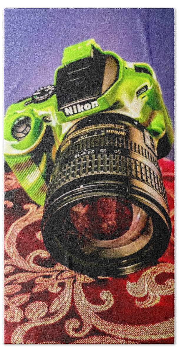 Nikon Hand Towel featuring the photograph The artists brush by Bruce Carpenter