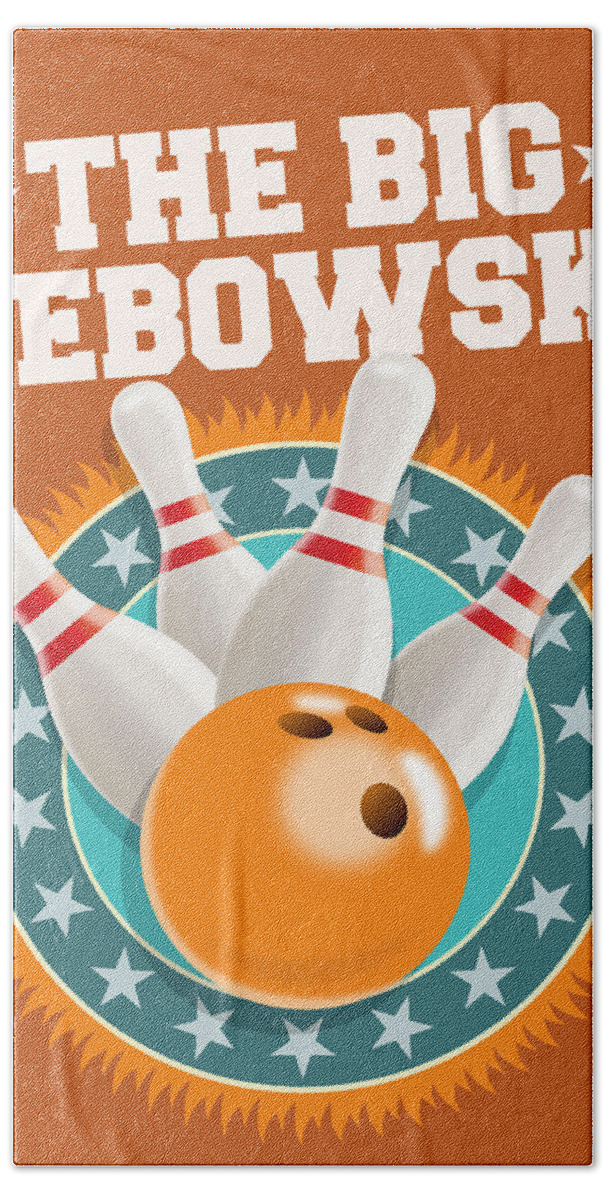 Movie Poster Hand Towel featuring the digital art The Big Lebowski - Alternative Movie Poster by Movie Poster Boy