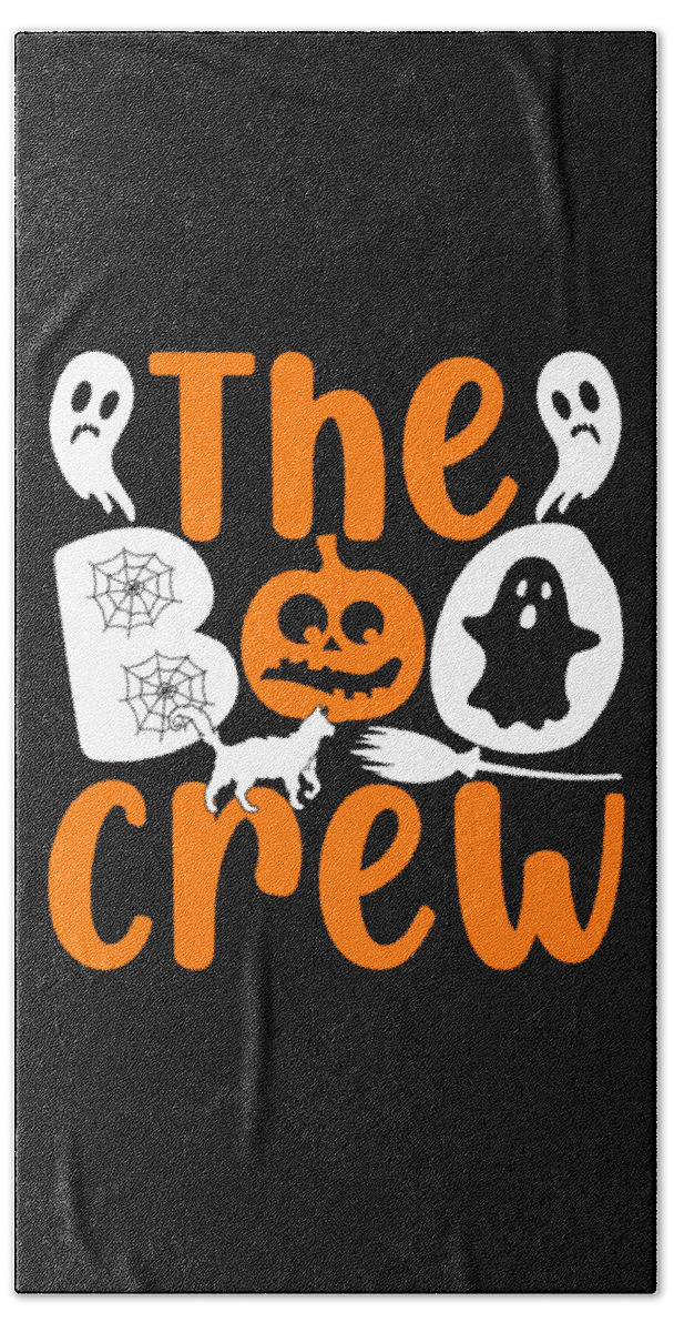 Halloween Hand Towel featuring the digital art The Boo Crew Halloween by Flippin Sweet Gear
