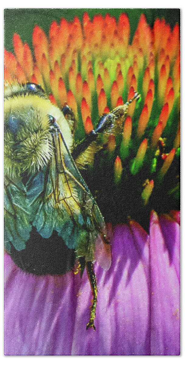 Bee Bath Towel featuring the photograph The busy bee by Rick Nelson