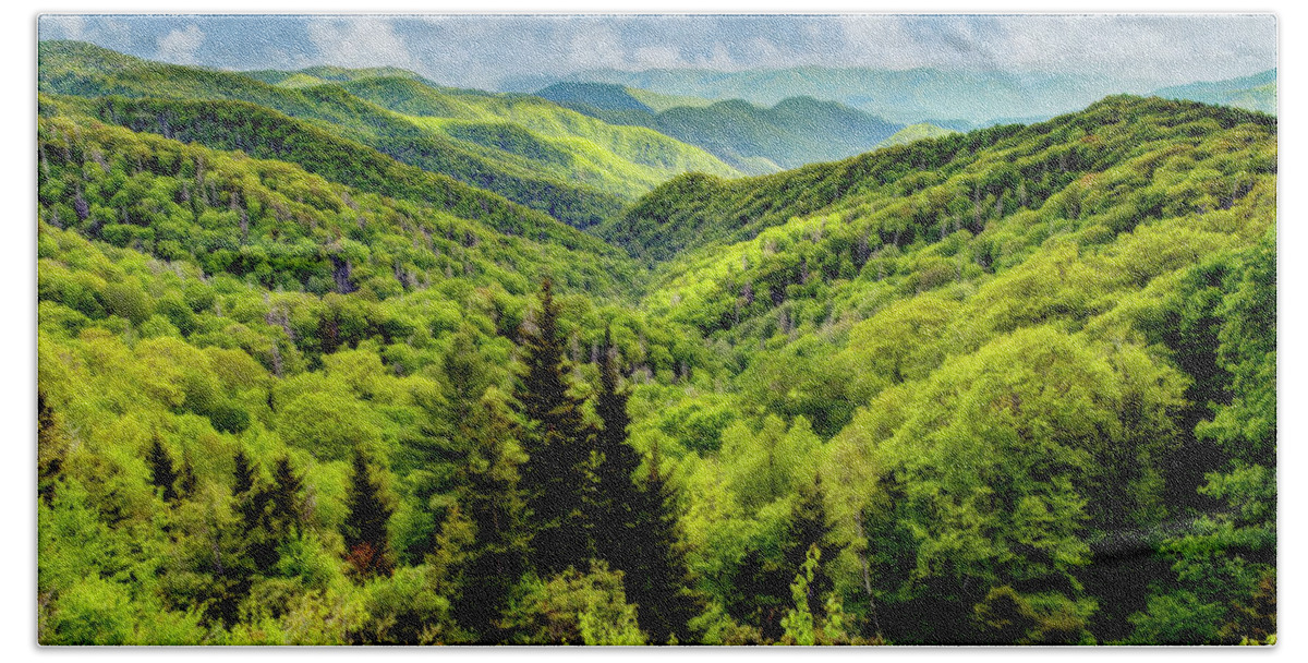 Great Smoky Mountain National Park Hand Towel featuring the photograph The Colors of the Smokies by Kay Brewer