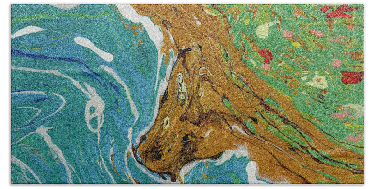 Acrylic Bath Towel featuring the painting The Cove by Tessa Evette