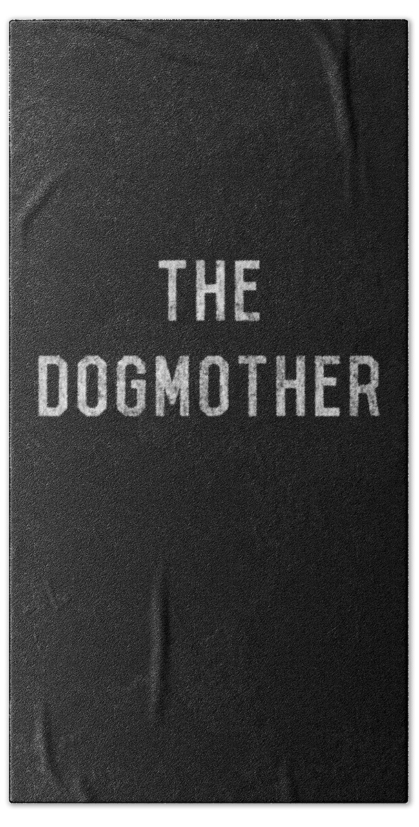 Funny Bath Towel featuring the digital art The Dogmother Retro by Flippin Sweet Gear