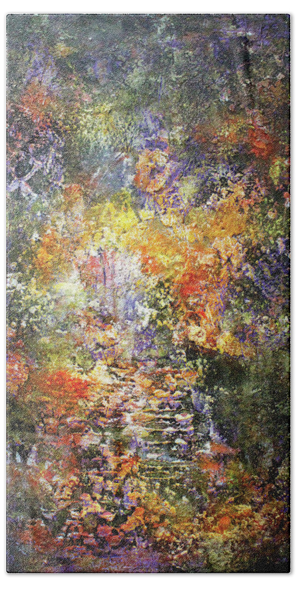 Landscape Bath Towel featuring the painting The Entrance by Patricia Lintner