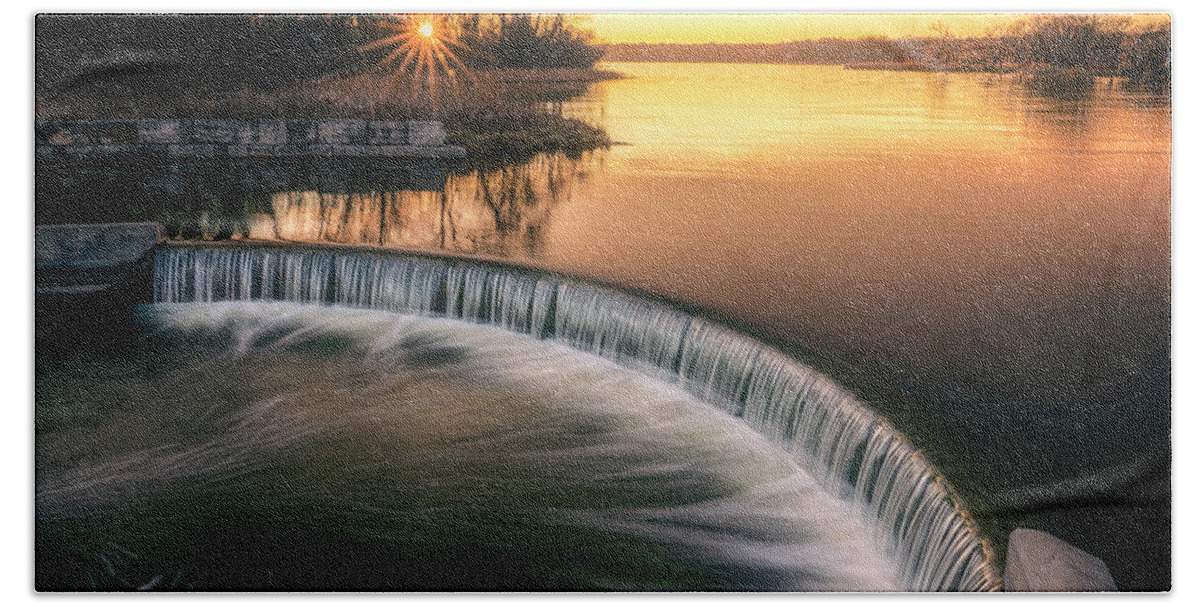 Madison Hand Towel featuring the photograph The Evening Flow by Nate Brack