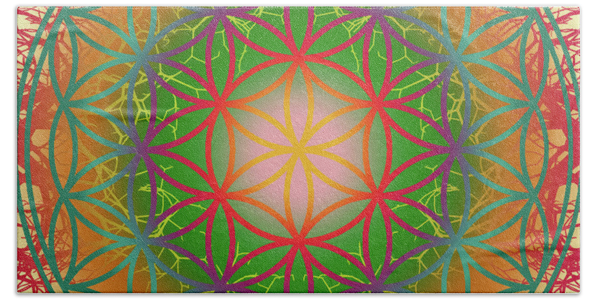 Geometry Hand Towel featuring the digital art Sacred Geometry, No. 4 by Walter Neal