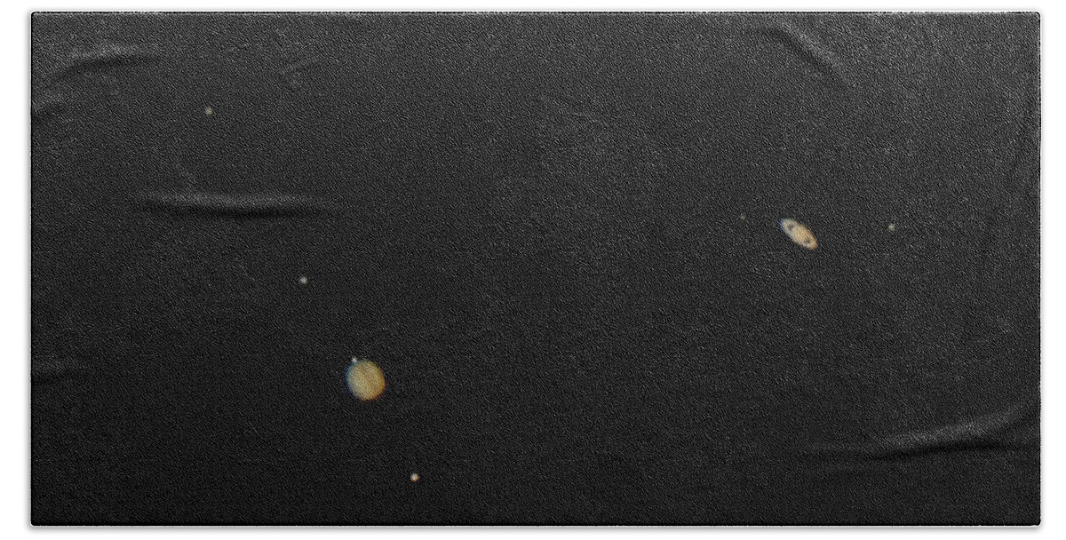 Jupiter Hand Towel featuring the photograph The Great Conjunction by Frank Delargy