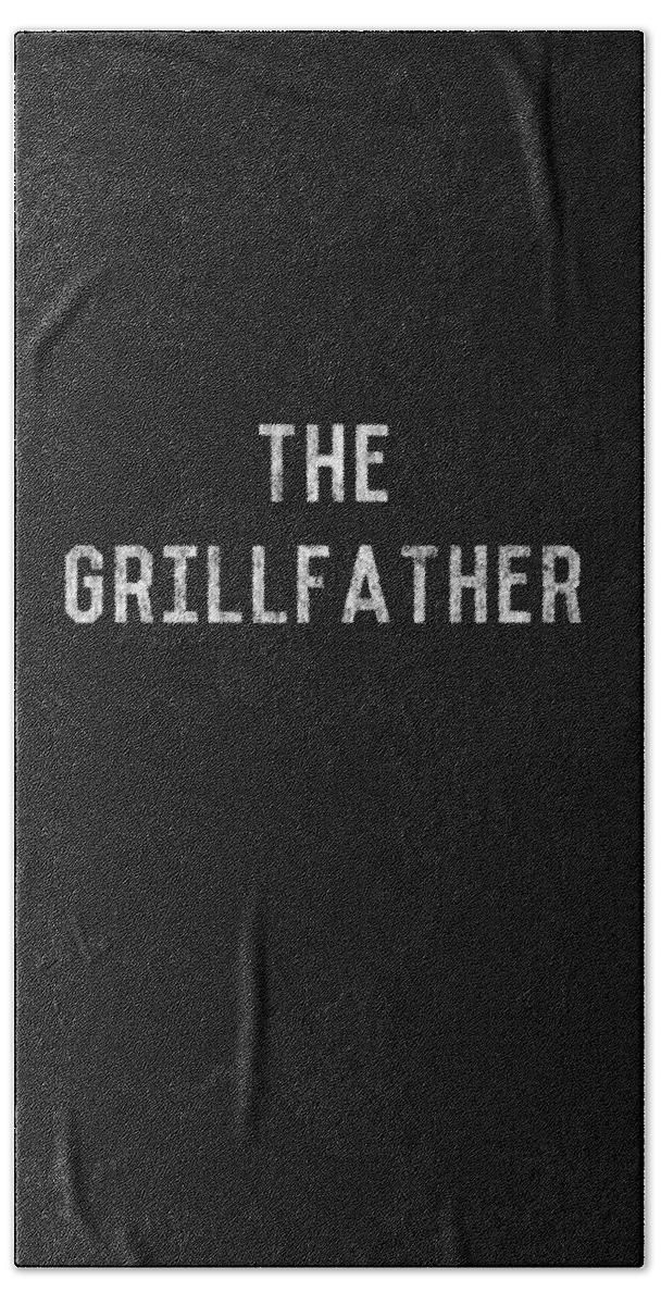 Funny Bath Towel featuring the digital art The Grillfather Retro by Flippin Sweet Gear
