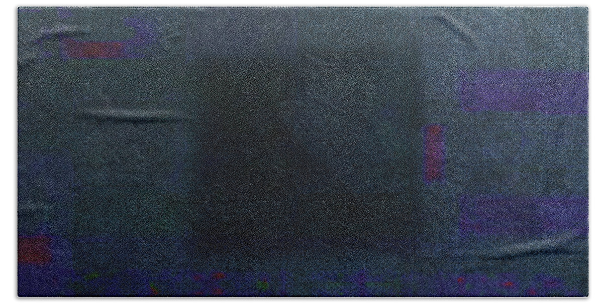 Abstract Bath Towel featuring the digital art The Hidden by Ken Walker