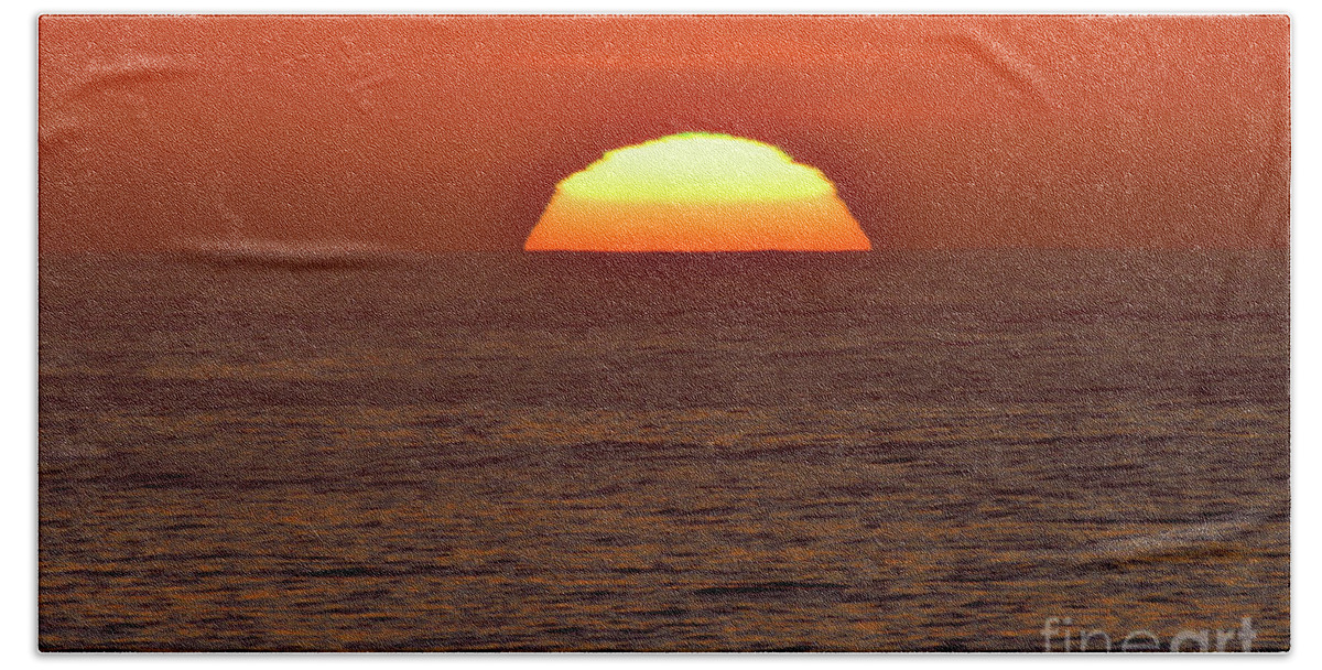 Sunset Hand Towel featuring the photograph The Last Sunset of 2019 over the Pacific by Amazing Action Photo Video