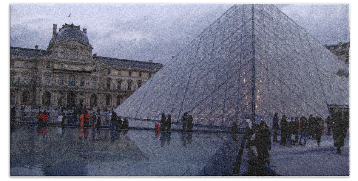 France Bath Towel featuring the photograph The Louvre by Roxy Rich