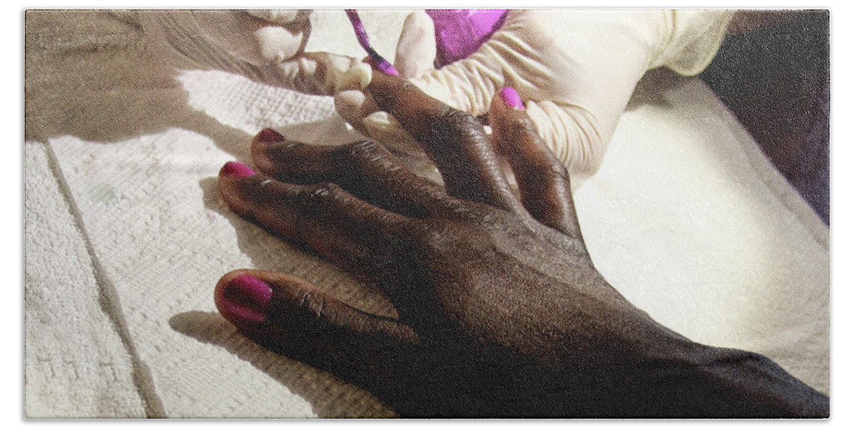 Manicure Hand Towel featuring the photograph The Manicure by Neala McCarten