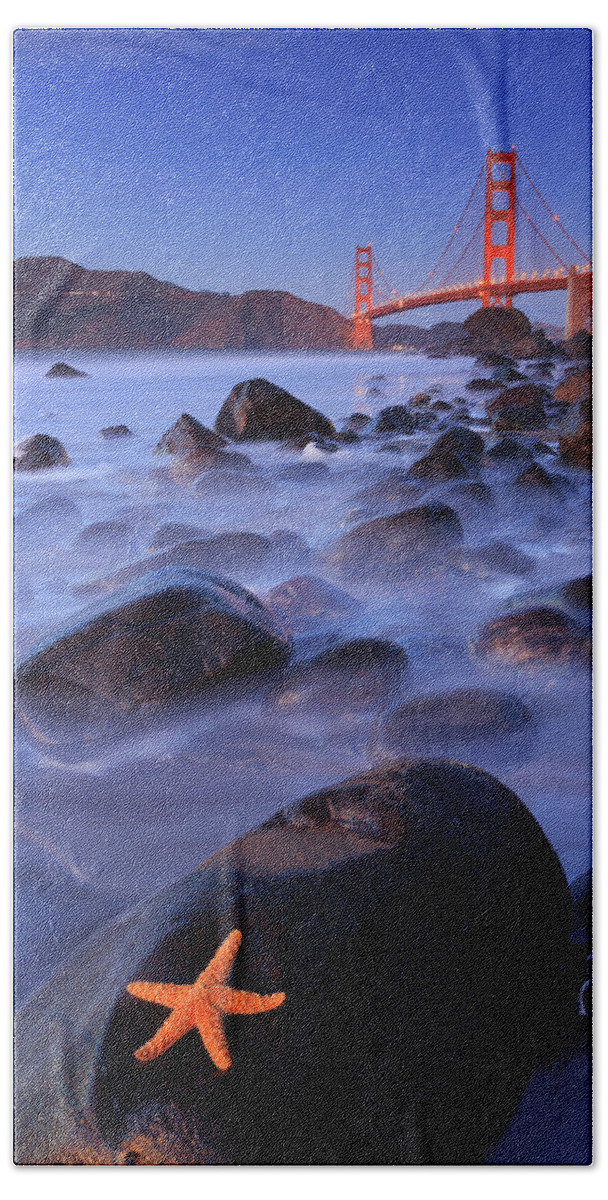San Francisco Hand Towel featuring the photograph The Mist At Golden Gate by Erick Castellon