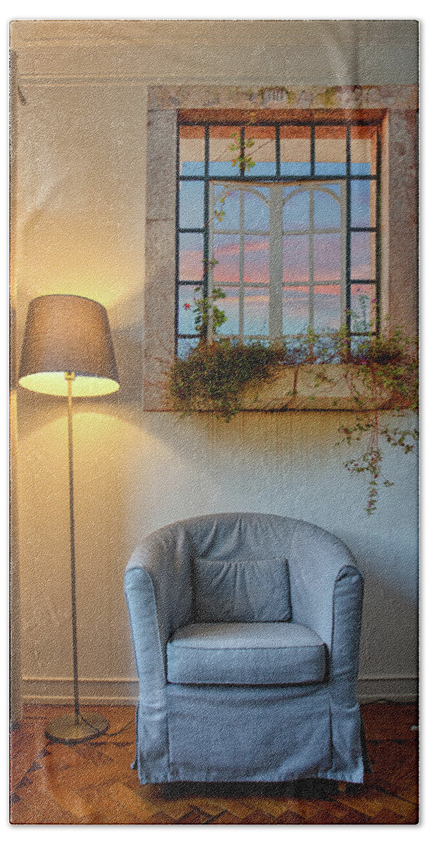 Window Bath Towel featuring the photograph The Prison by Micah Offman