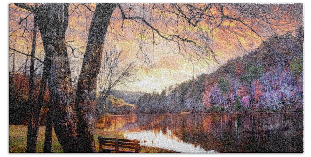 Carolina Bath Towel featuring the photograph The Quiet of Sunset by Debra and Dave Vanderlaan