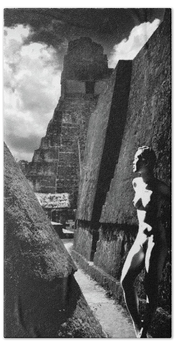Nude Bath Towel featuring the photograph The Ruins of Tikal by Mark Gomez
