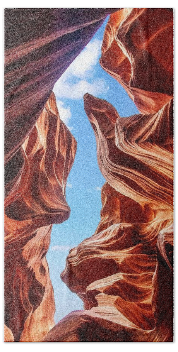 Antelope Canyon Hand Towel featuring the photograph The Sea Unicorn by Bradley Morris