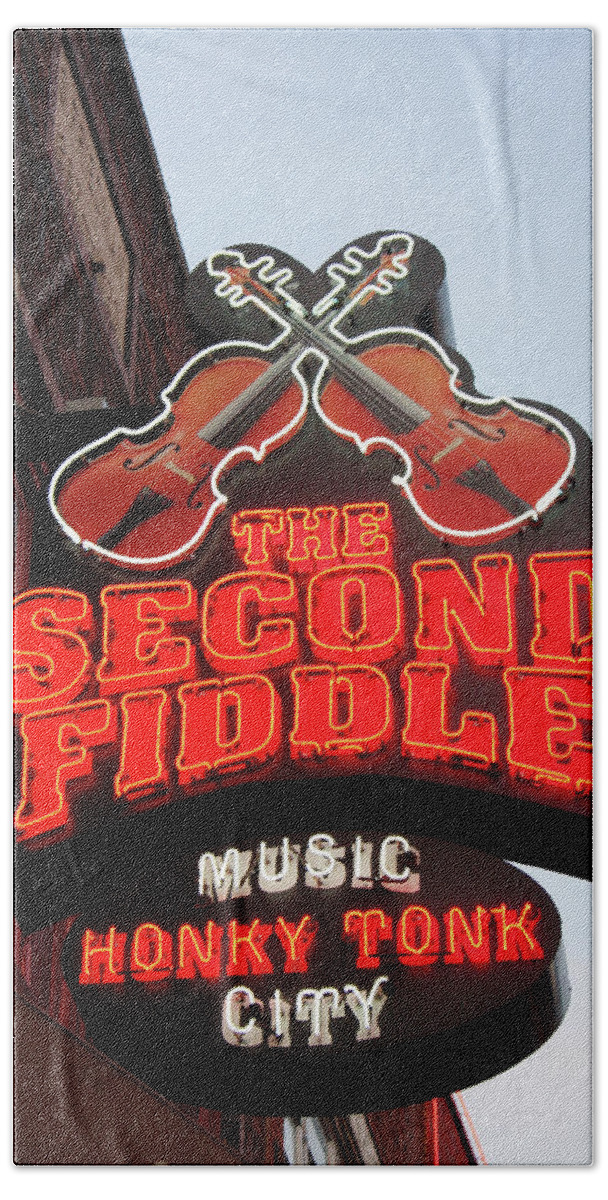 Neon Hand Towel featuring the photograph The Second Fiddle by Kristin Elmquist