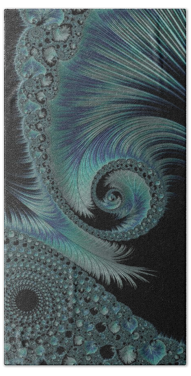 Fractal Hand Towel featuring the digital art The Spiral #3 by Mary Ann Benoit