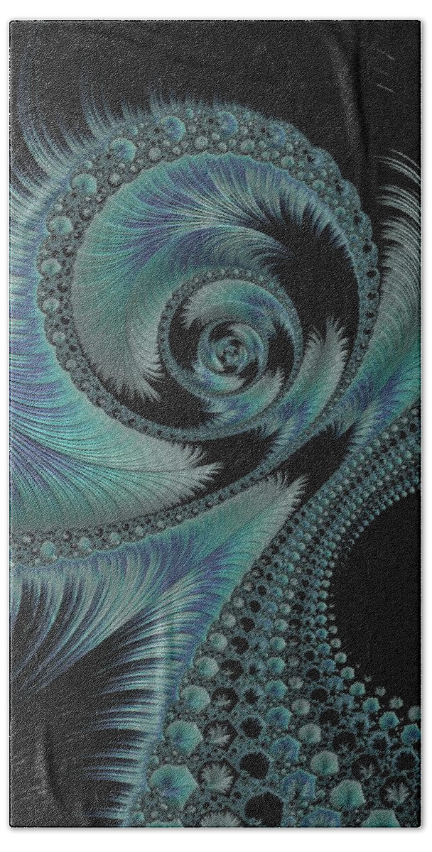 Fractal Hand Towel featuring the digital art The Spiral by Mary Ann Benoit