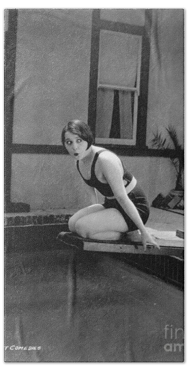 Thelma Hill Bath Towel featuring the photograph Thelma Hill Mack Sennett Bathing Beauty by Sad Hill - Bizarre Los Angeles Archive