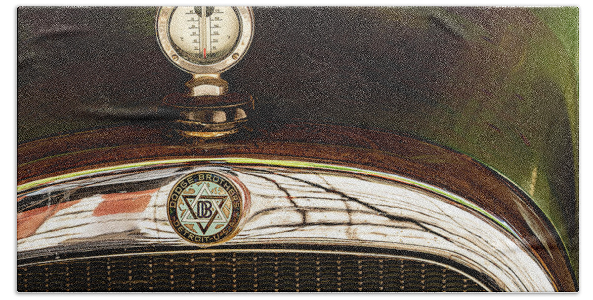  Bath Towel featuring the photograph Thermometer Hood Ornament by Al Judge