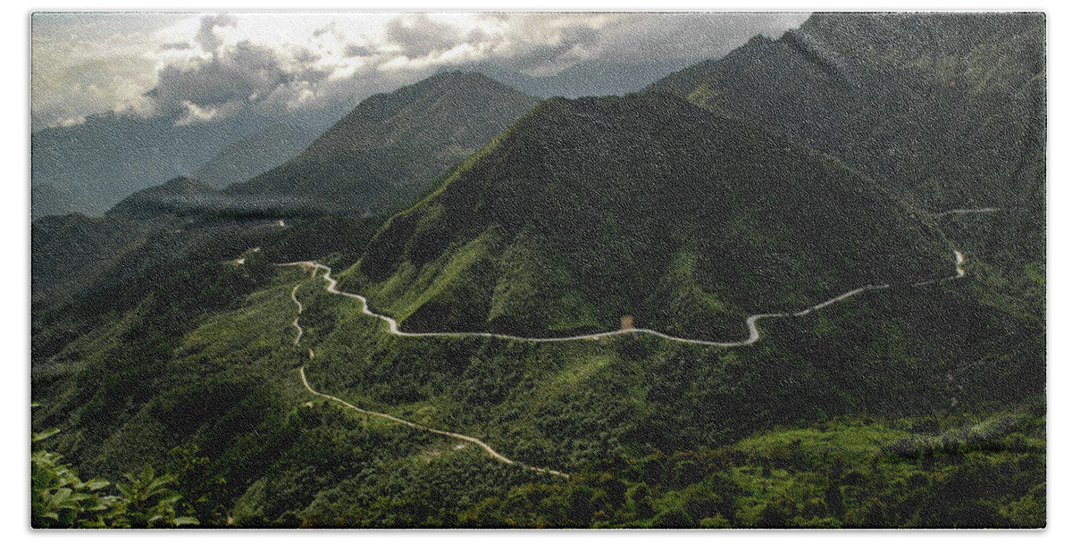 Vietnam Hand Towel featuring the photograph Things To Come - High Mountain Pass, Northern Vietnam by Earth And Spirit