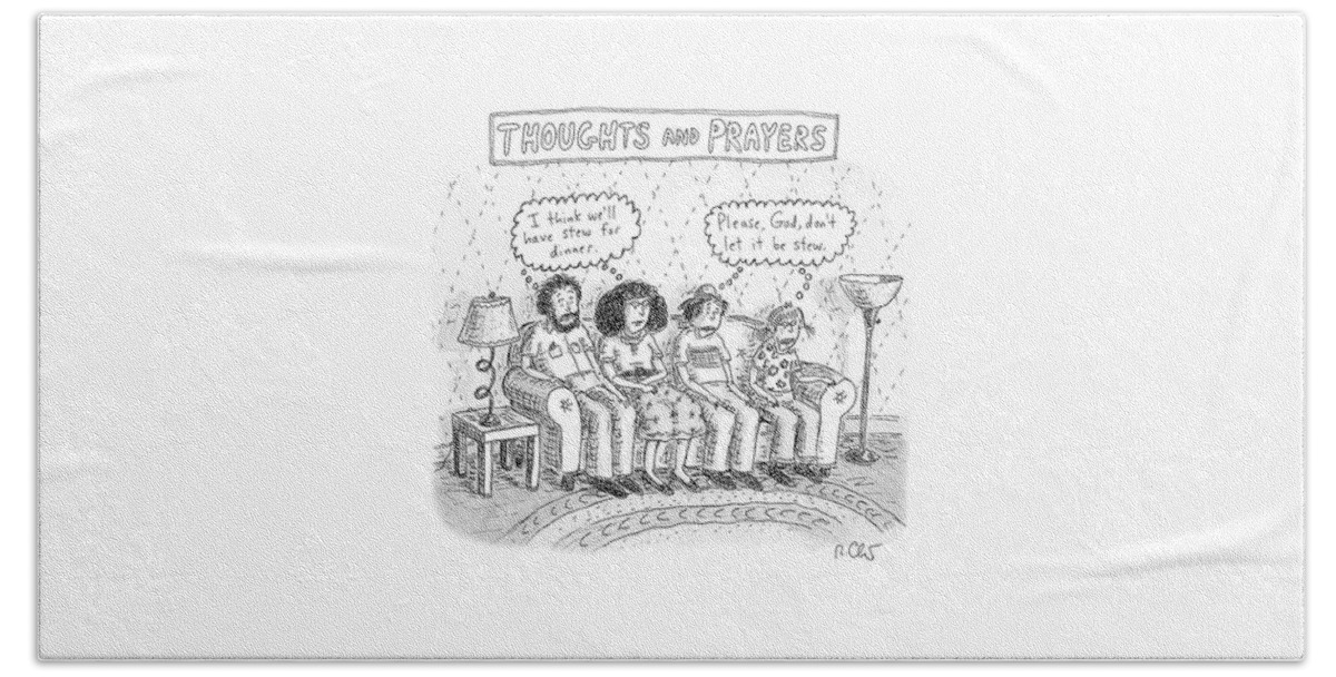 Thoughts And Prayers Bath Sheet