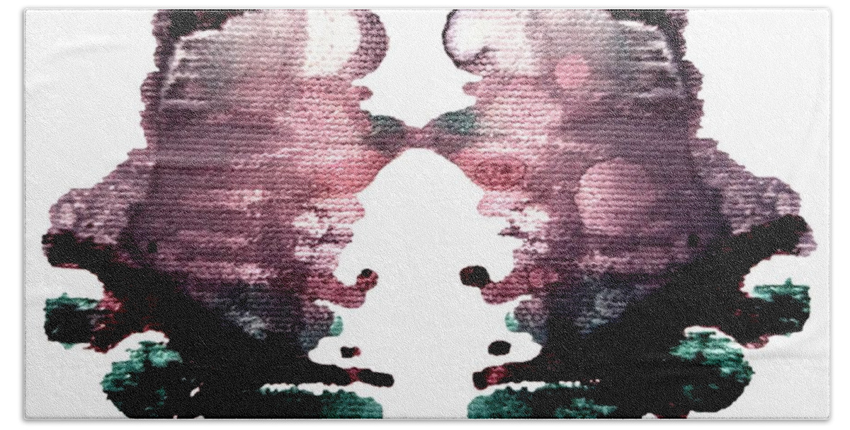 Abstract. Crystals Bath Towel featuring the painting Three Jades by Stephenie Zagorski
