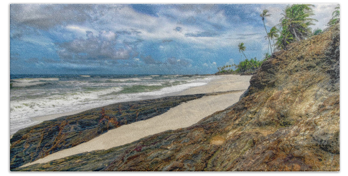 Beach Bath Towel featuring the photograph Toco Coastline by Nadia Sanowar