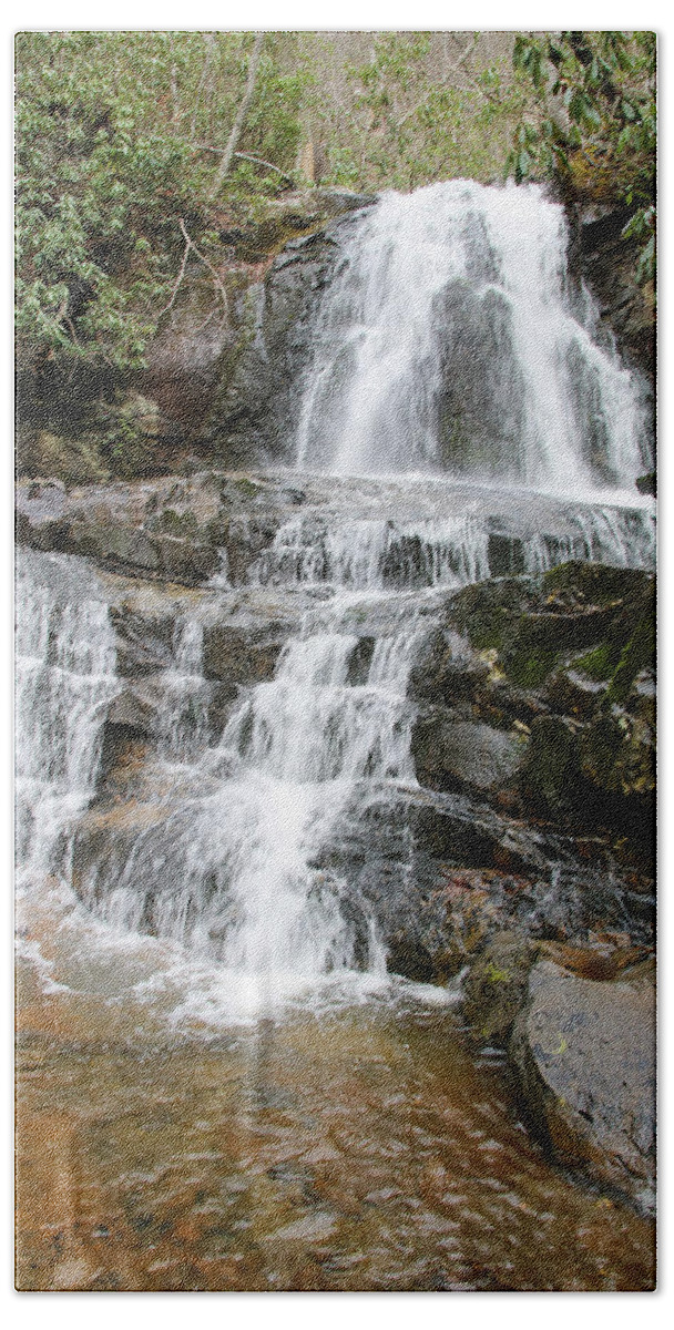 Water Mountain Tennessee Waterfall Bath Towel featuring the photograph Top Of The Mountain by Rick Redman