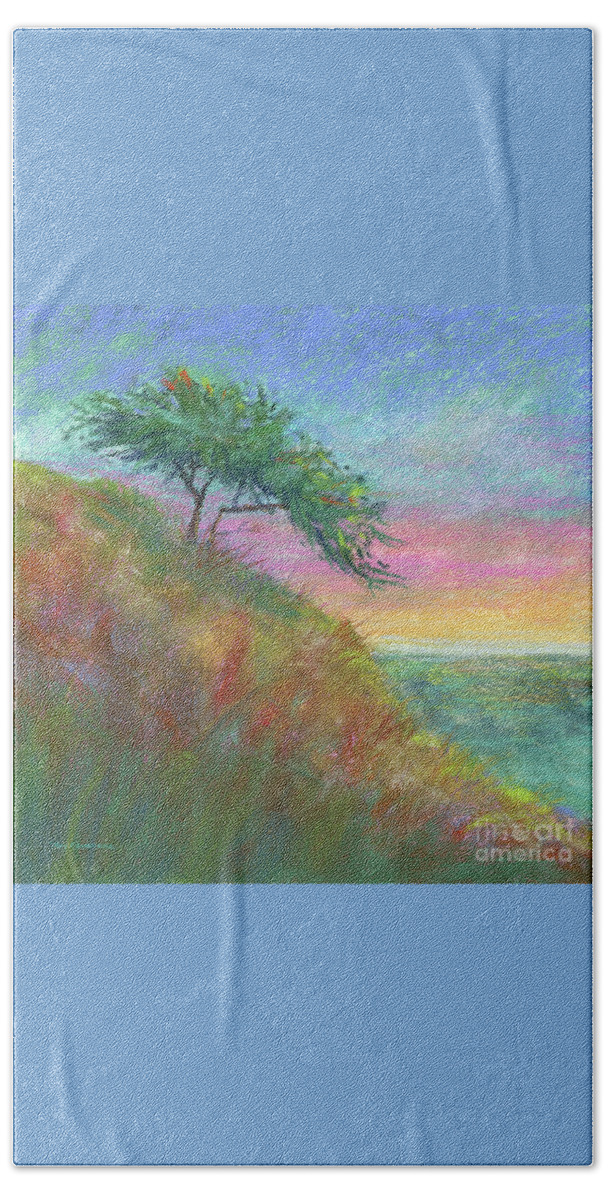 Pastel Painting Hand Towel featuring the pastel Torrey Pine #1 by Amy Kirkpatrick