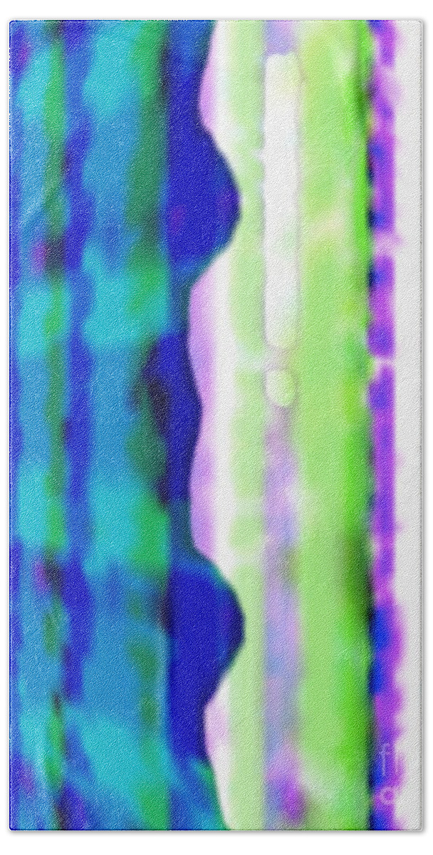 Abstract Art Bath Towel featuring the digital art Towards and Away by Jeremiah Ray