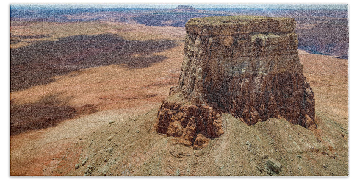 Rock Formation Bath Towel featuring the photograph Tower Butte by Rob Hemphill