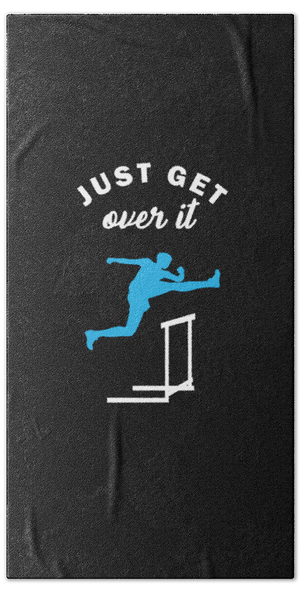 Fitness Hand Towel featuring the digital art Track And Field Gymnast Hurdle Runner Running Hurdling Gift by Thomas Larch